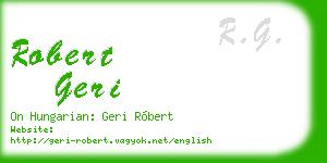 robert geri business card