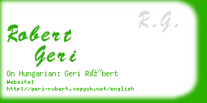 robert geri business card